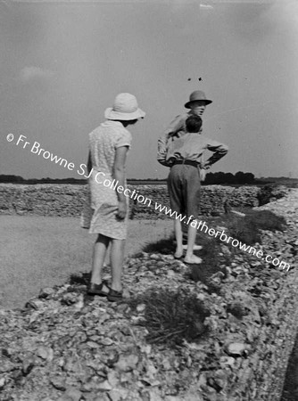 AT BURGH CASTLE MRS TAYLOR & BOYS JOHN & HUGH CASTLE